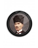 Atatürk Yuvarlak Cam Tablo