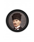 Atatürk Yuvarlak Cam Tablo