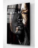 Golden Black Women Cam Tablo 50x70