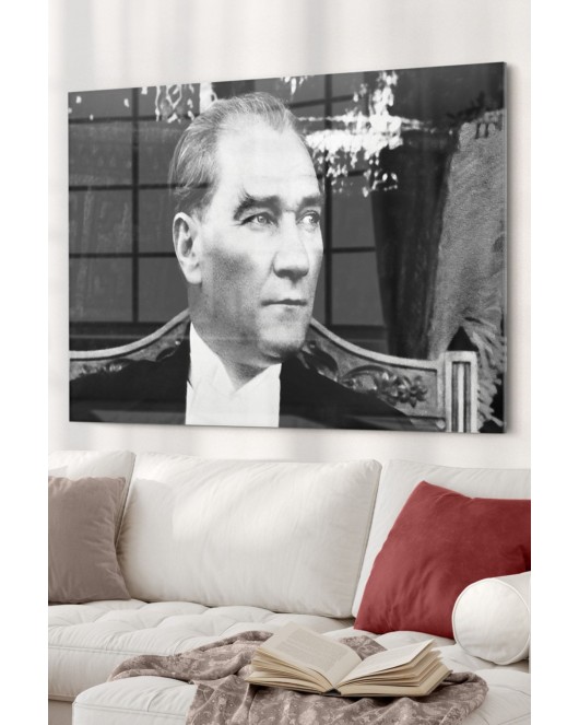 Atatürk | Atatürk Temalı Cam Tablo | 50x70 Cm