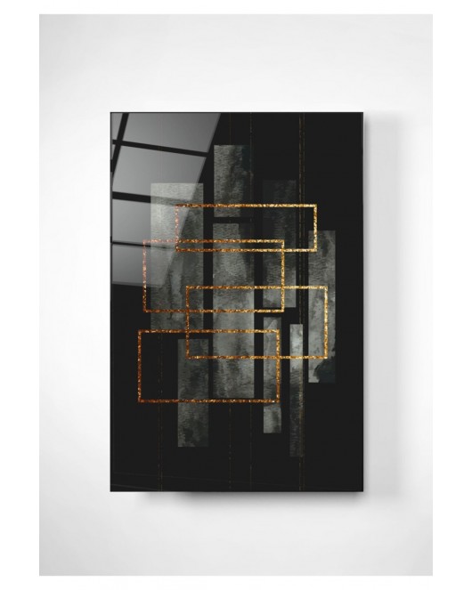 Digi-art Gold & Black Cam Tablo 70x110