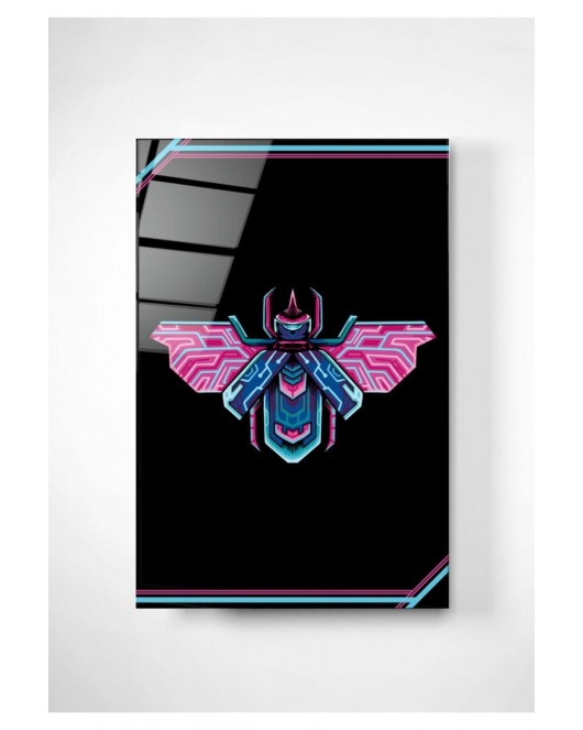 Digi-art Neon Bee Cam Tablo 70x110