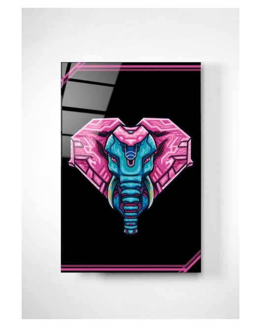 Digi-art Neon Elephant Cam Tablo 50x70