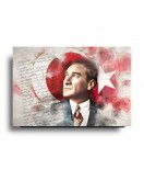 Mustafa Kemal Atatürk Sanatsal Cam Tablo