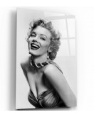 Marliyn Monroe Gülümseme Cam Tablo