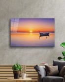 Gün Batımı Manzarası Kayık Sunset Landscape Kayak Table