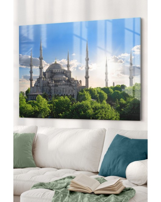 Sultan Ahmet Camii| Dini Temalı Cam Tablo | 50x70 Cm