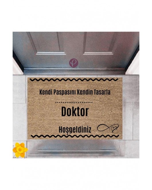 Kapı Önü Paspası Dekoratif Dijital Baskı Doktor P-2544