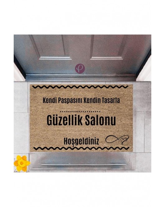 Kapı Önü Paspası Dekoratif Dijital Baskı Güzellik Salonu P-2556