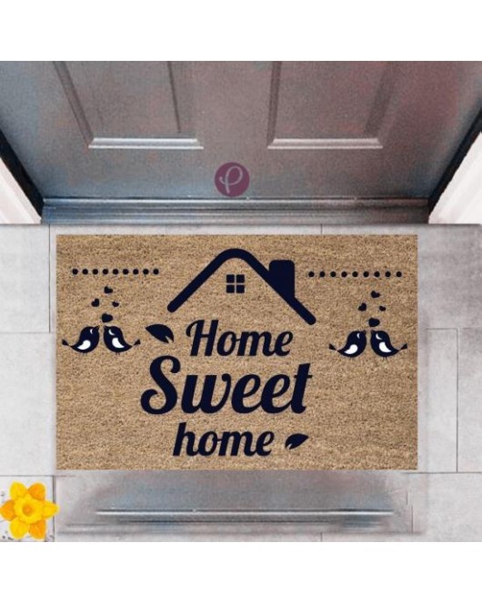 Kapı Önü Paspası Dekoratif Dijital Baskı Home Sweet Home P-2442