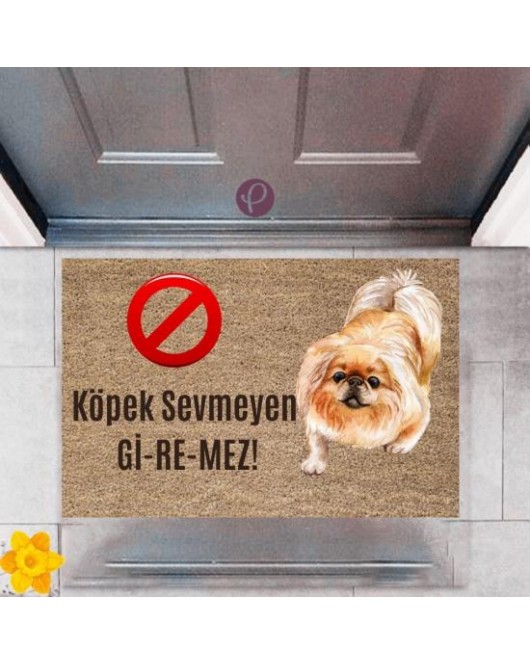 Kapı Önü Paspası Dekoratif Dijital Baskı Köpek Sevmeyen Giremez P-2376