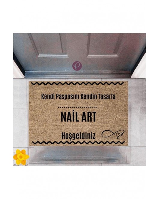 Kapı Önü Paspası Dekoratif Dijital Baskı Nail Art P-2512