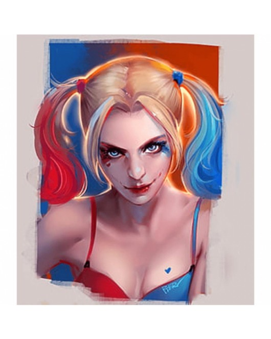 Kanvas Harley Quinn Sayılarla Boyama Seti Rulo