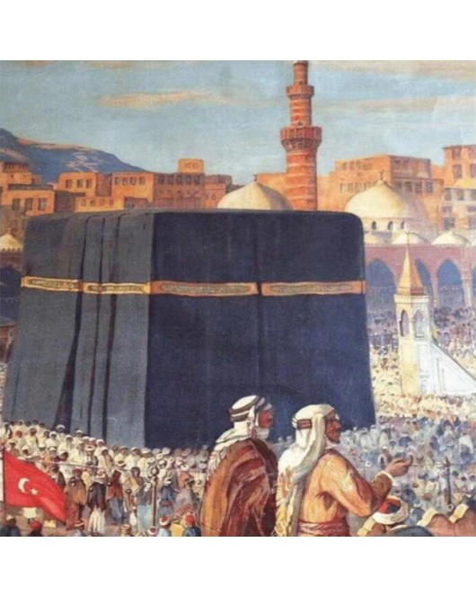 Kanvas Osmanlı Dönemi Kabe Sayılarla Boyama Seti Rulo