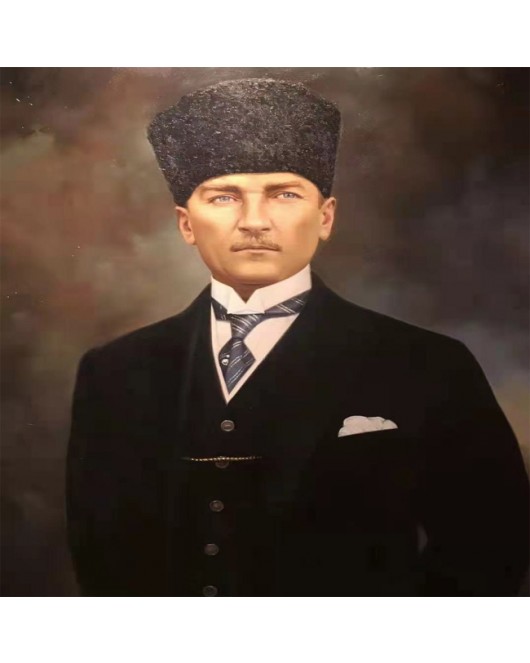 Kanvas Ulu Önder Atatürk 2 Sayılarla Boyama Seti Rulo