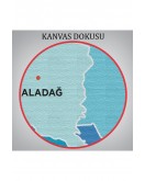 Adana İli ve İlçeler Haritası Dekoratif Kanvas Tablo 1247