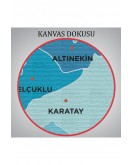 Konya İli ve İlçeler Haritası Dekoratif Kanvas Tablo 1405