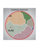 Sivas İli ve İlçeler Haritası Dekoratif Kanvas Tablo 1455