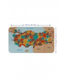 Eğitici - Öğretici Dünya ve Türkiye Haritası Çocuk Odası Duvar Sticker-60x105-3886