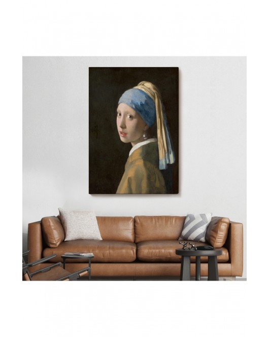 İnci Küpeli Kız Kanvas Tablo, Ressam Johannes Vermeer -4969