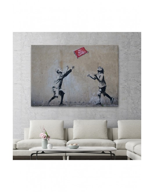 Banksy Stencil'in Top Oyunları Yok İsimli Eseri Kanvas Tablo-5006