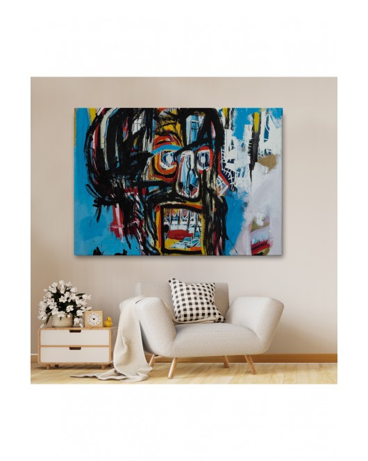 Jean Michel Basquiat'in Untitled Kafatası Kanvas Tablo-5031