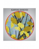 Sarı Yapraklar Soyut Dekoratif Kanvas Tablo-5178