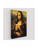 Bira İçme Mona Lisa Kanvas Tablo, Olağandışı Mona Lisa Kanvas Tablo-5219