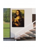 Bira İçme Mona Lisa Kanvas Tablo, Olağandışı Mona Lisa Kanvas Tablo-5219