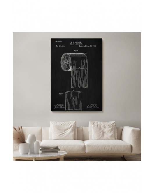 Tuvalet Kağıdı Rulosu Patent Kanvas Tablo-5242