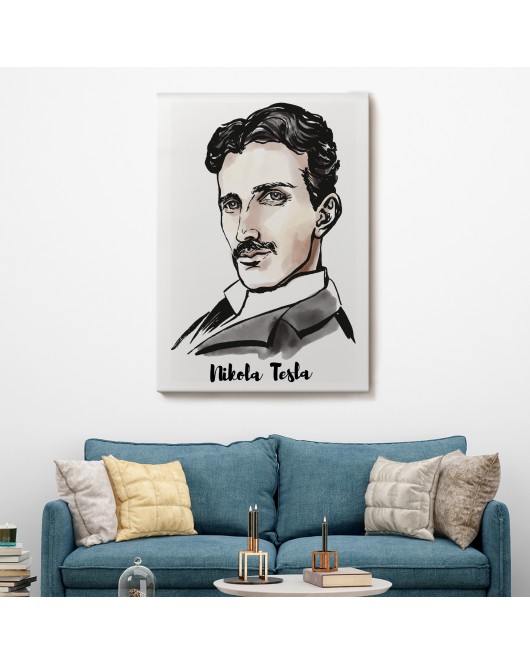 Nikola Tesla Dekoratif Kanvas Tablo 5917