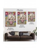 Marilyn Monroe Pembe Balon Duvar Tablosu-6217