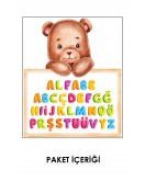 Eğitici Ayıcıklı Alfabe Çocuk Odası Duvar Sticker