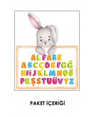 Eğitici Tavşanlı Alfabe Çocuk Odası Duvar Sticker