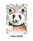 Sevimli Panda Duvar Sticker