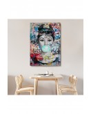 Audrey Hepburn Graffiti Pop Art Duvar Tablosu-6470