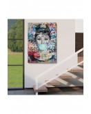 Audrey Hepburn Graffiti Pop Art Duvar Tablosu-6470