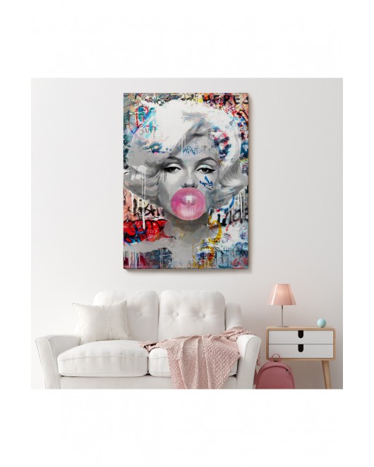 Marilyn Monroe Graffiti Pop Art Duvar Tablosu-6471