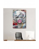 Marilyn Monroe Graffiti Pop Art Duvar Tablosu-6471