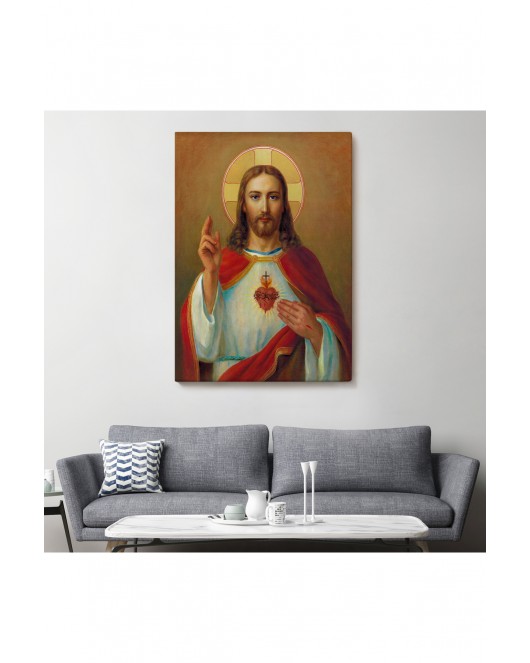 İsa'nın En Kutsal Kalbi Tablosu - The Most Sacred Heart Of Jesus-6478