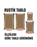 RUSTİK IŞIKLI Soyut Kanvas Rustik Tablo B