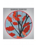 Kırmızı Yapraklar Soyut Dekoratif Kanvas Tablo-5179