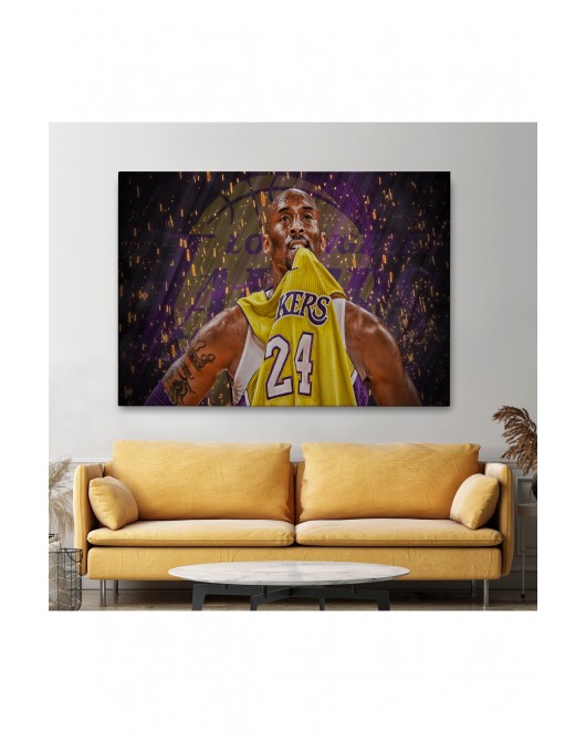 Kobe Bryant Los Angeles Lakers Kanvas Tablo / Black Mamba-5151