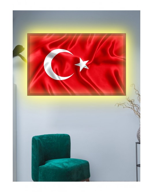 Led Işıklı Türk Bayrağı (al bayrak)