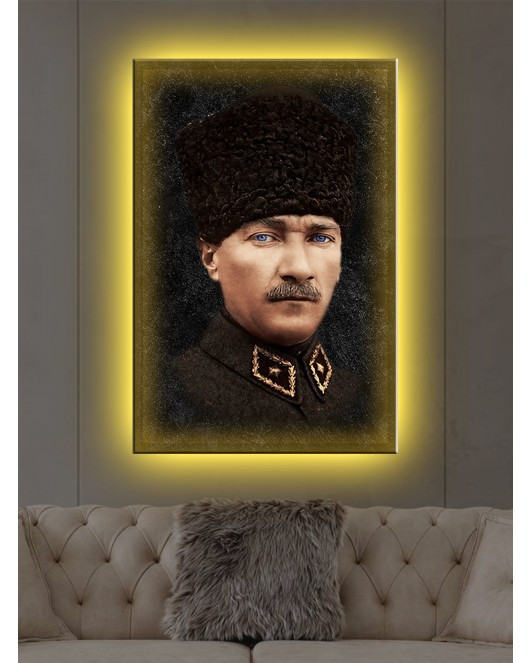 Led Işıklı Atatürk Tablo