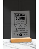 BABALAR GÜNÜNE ÖZEL HEDİYE SPOTİFY BARKODLU PLAK (13X18CM)