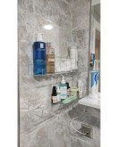 20cm X 8 cm BANYO DÜZENLEYİCİ PLEKSİ RAF + ÇİFT TARAFLI SİLİKONLU BANT 18MM X 2 METRE