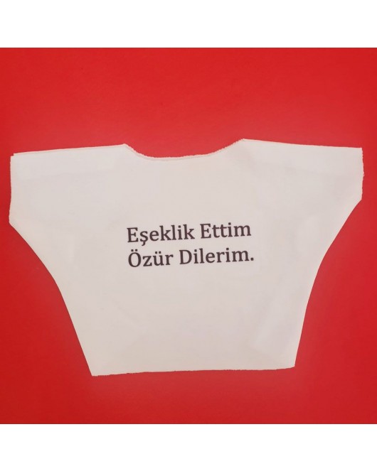 Eşeklik Ettim Yazılı Oyuncak Tişörtü