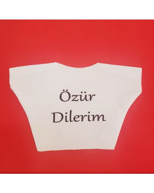 Özür Dilerim Yazılı Peluş Oyuncak Tişörtü