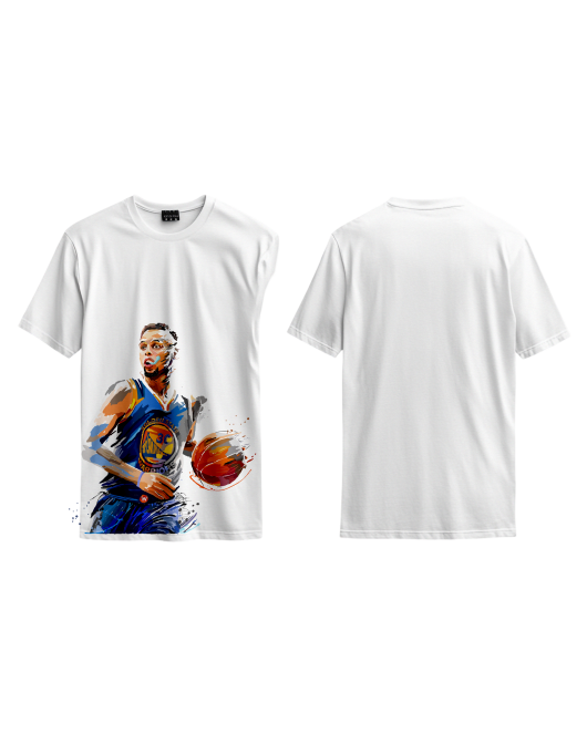 Oversize Tasarım Basketbolcu Baskılı T-shirt Tişört